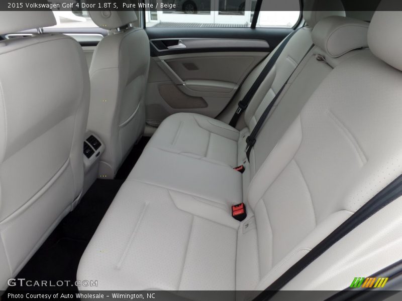 Pure White / Beige 2015 Volkswagen Golf 4 Door 1.8T S