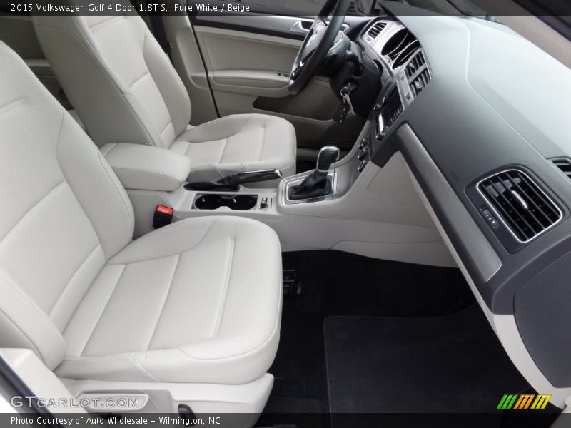 Pure White / Beige 2015 Volkswagen Golf 4 Door 1.8T S