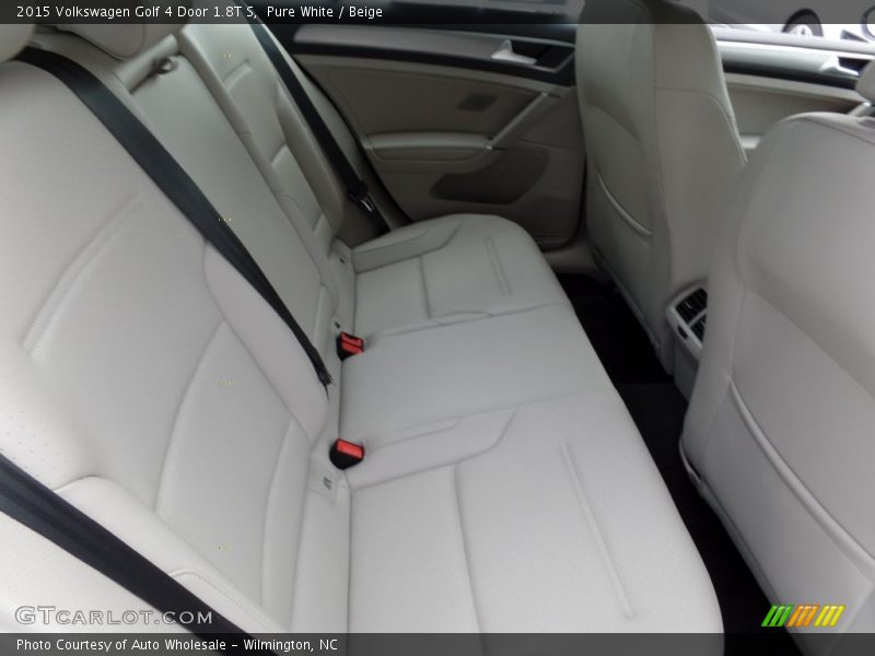 Pure White / Beige 2015 Volkswagen Golf 4 Door 1.8T S