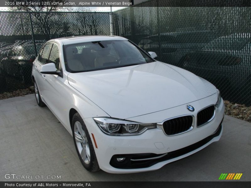 Alpine White / Venetian Beige 2016 BMW 3 Series 328i xDrive Sedan