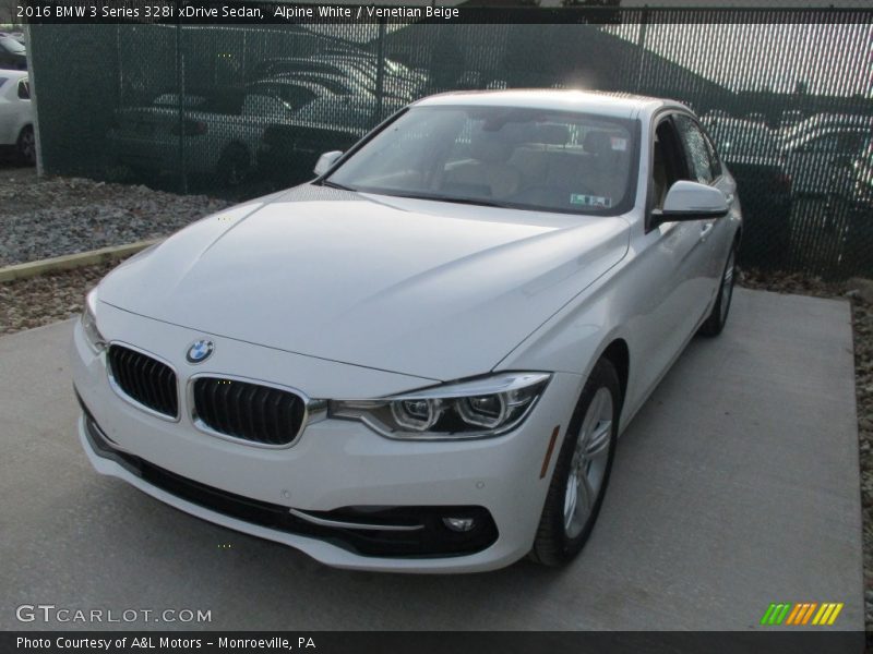 Alpine White / Venetian Beige 2016 BMW 3 Series 328i xDrive Sedan