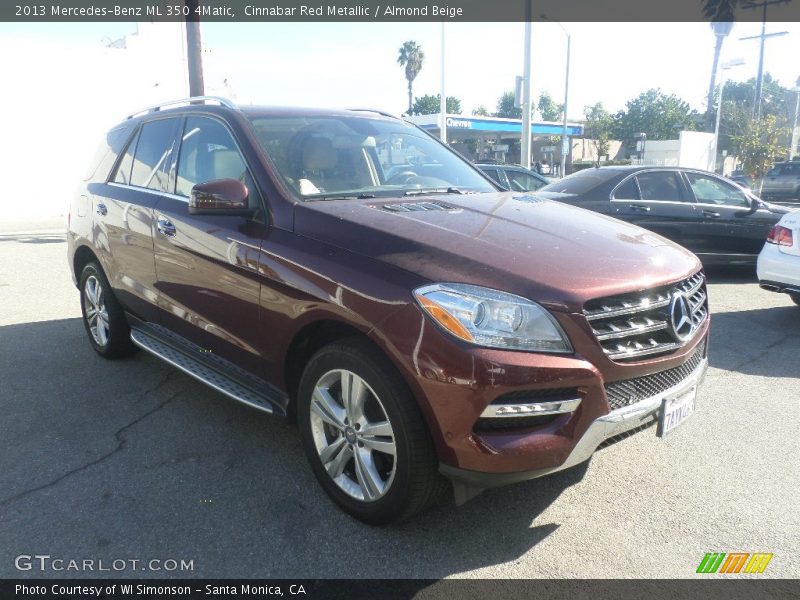 Cinnabar Red Metallic / Almond Beige 2013 Mercedes-Benz ML 350 4Matic