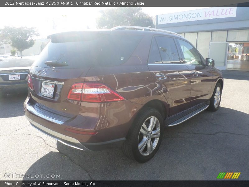Cinnabar Red Metallic / Almond Beige 2013 Mercedes-Benz ML 350 4Matic