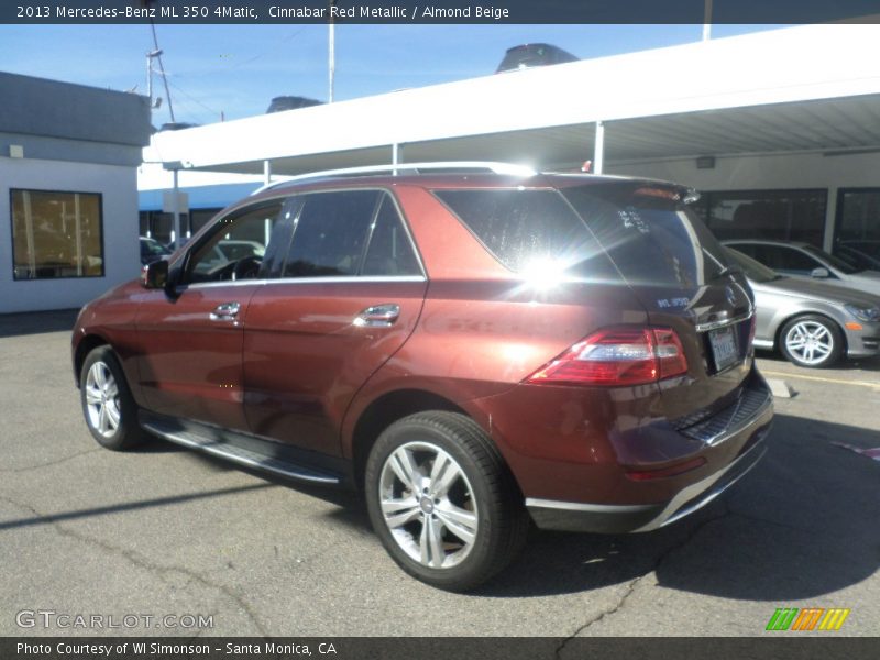 Cinnabar Red Metallic / Almond Beige 2013 Mercedes-Benz ML 350 4Matic