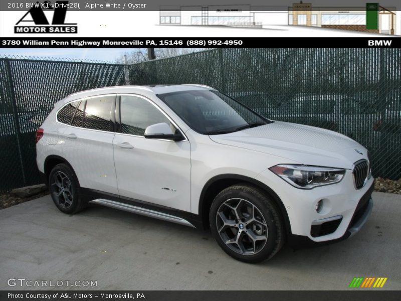 Alpine White / Oyster 2016 BMW X1 xDrive28i