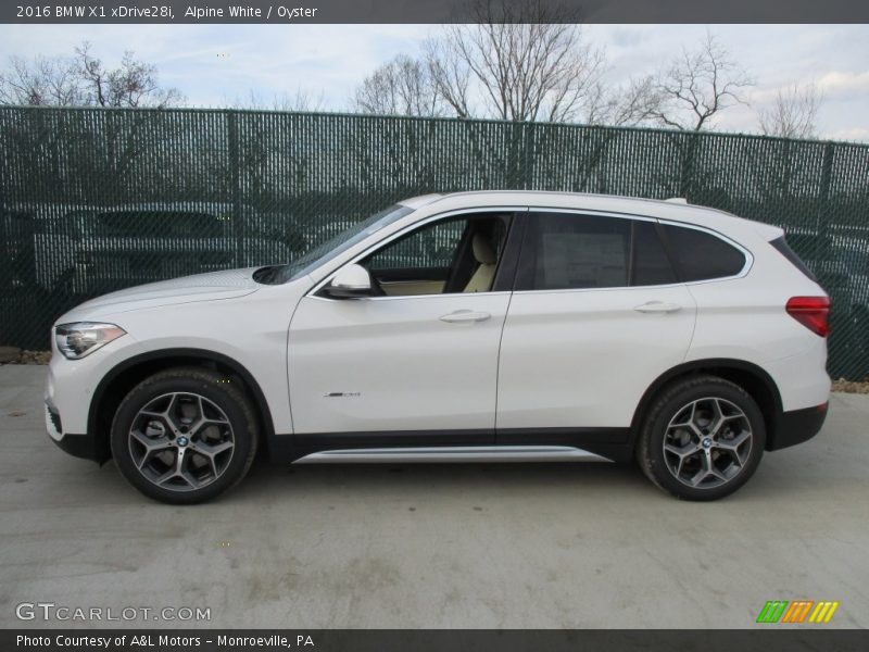 Alpine White / Oyster 2016 BMW X1 xDrive28i