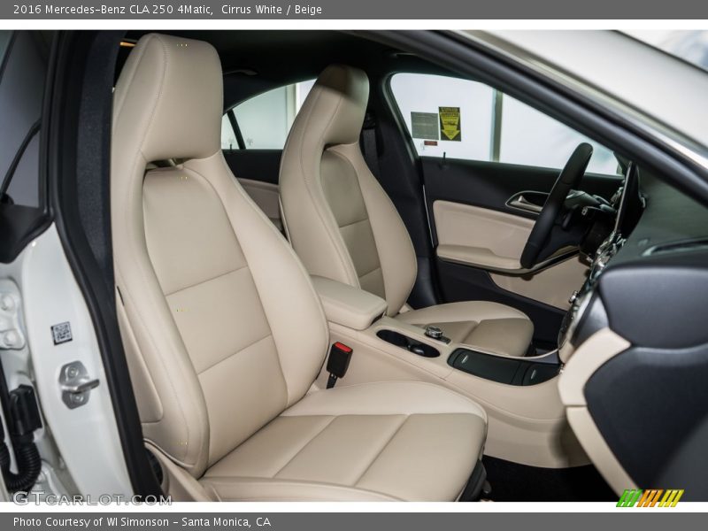Front Seat of 2016 CLA 250 4Matic