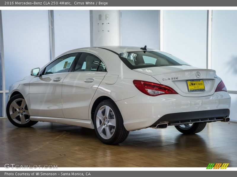 Cirrus White / Beige 2016 Mercedes-Benz CLA 250 4Matic