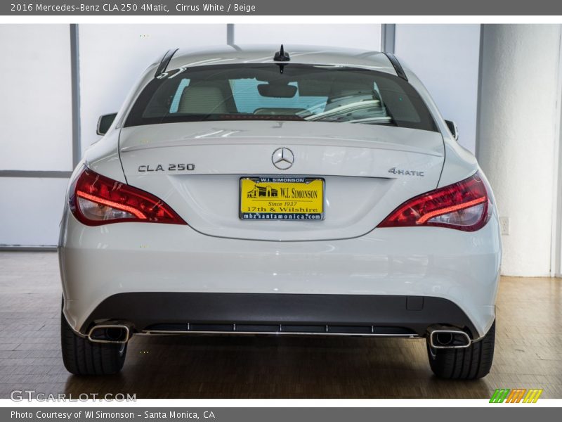 Cirrus White / Beige 2016 Mercedes-Benz CLA 250 4Matic