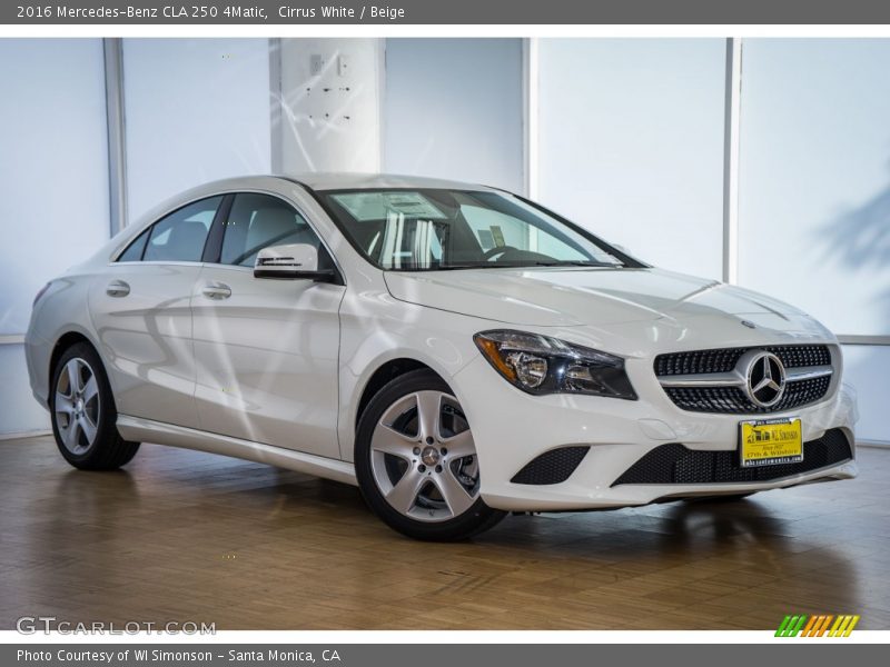 Cirrus White / Beige 2016 Mercedes-Benz CLA 250 4Matic