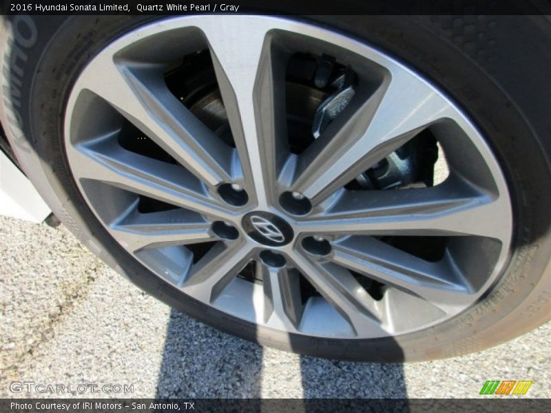 Quartz White Pearl / Gray 2016 Hyundai Sonata Limited