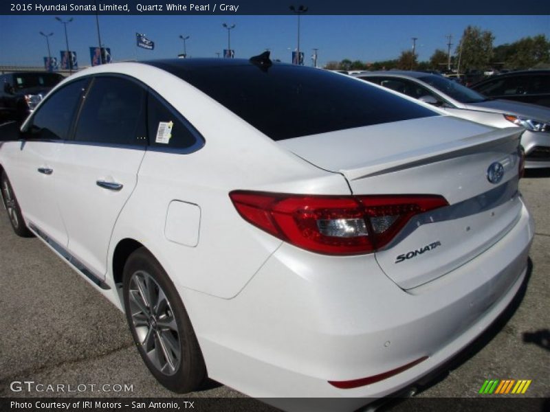 Quartz White Pearl / Gray 2016 Hyundai Sonata Limited