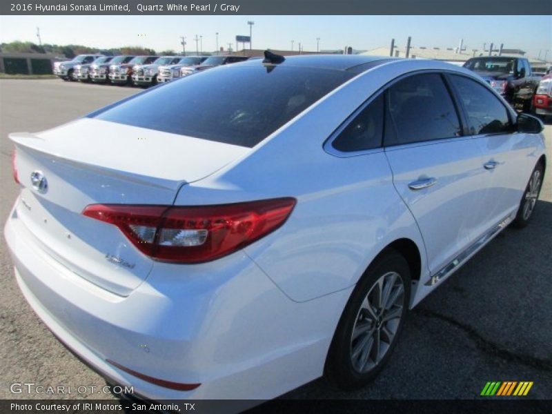 Quartz White Pearl / Gray 2016 Hyundai Sonata Limited