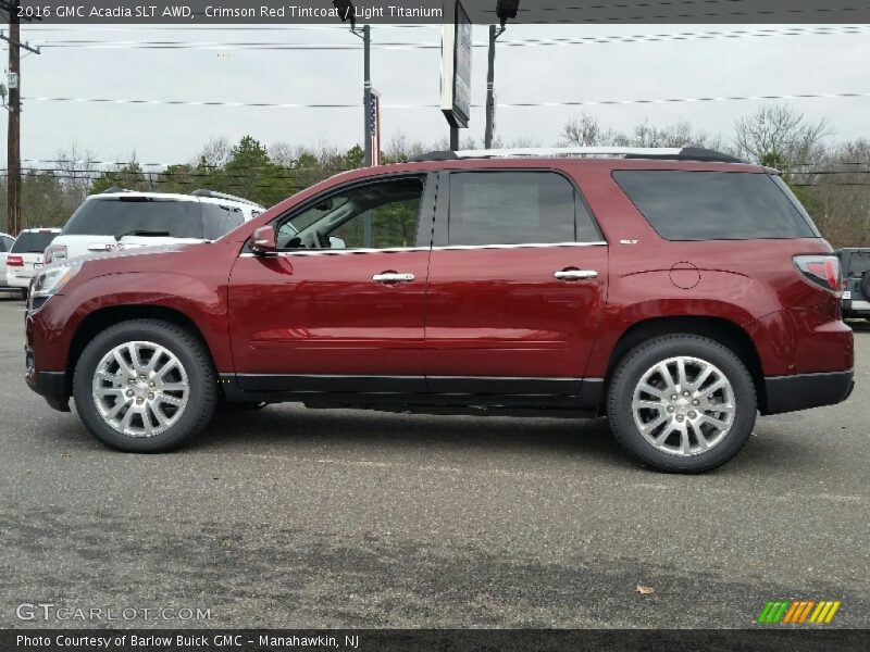Crimson Red Tintcoat / Light Titanium 2016 GMC Acadia SLT AWD