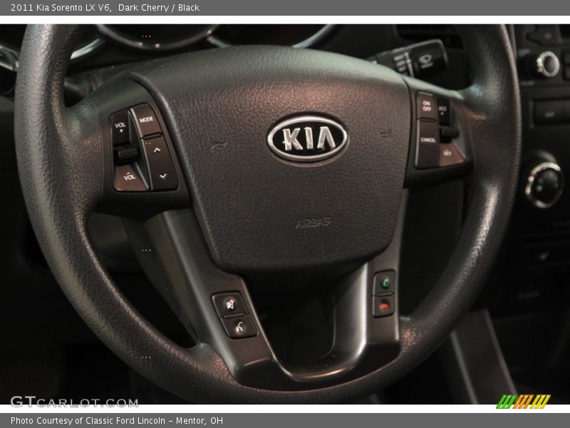 Dark Cherry / Black 2011 Kia Sorento LX V6