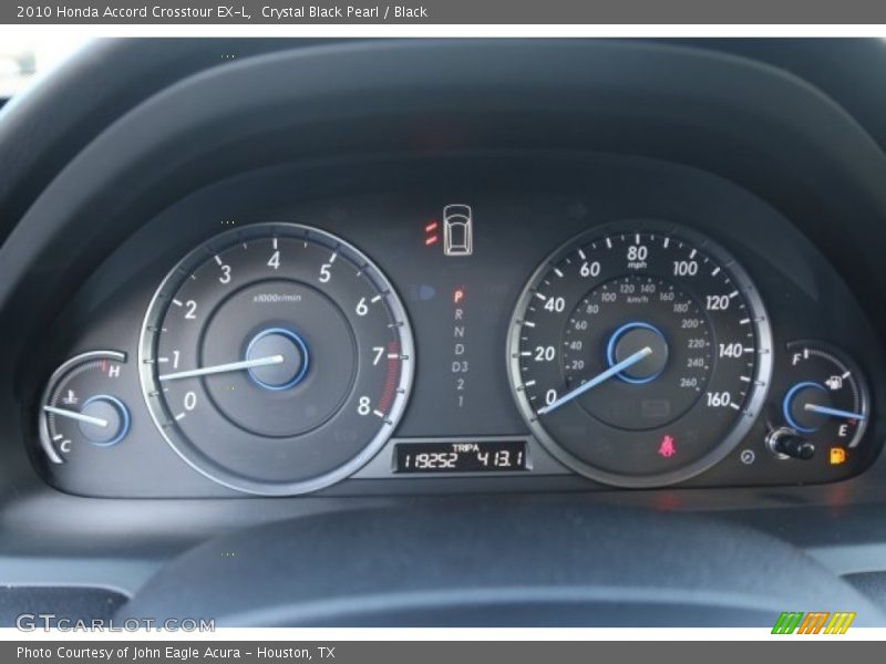 Crystal Black Pearl / Black 2010 Honda Accord Crosstour EX-L
