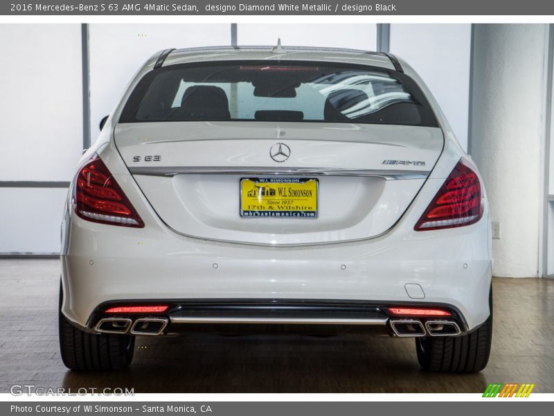 designo Diamond White Metallic / designo Black 2016 Mercedes-Benz S 63 AMG 4Matic Sedan