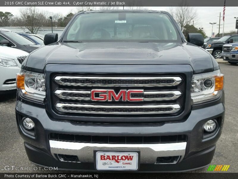 Cyber Gray Metallic / Jet Black 2016 GMC Canyon SLE Crew Cab 4x4