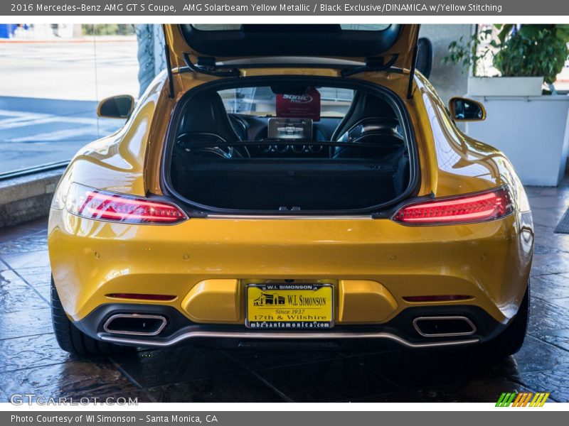 AMG Solarbeam Yellow Metallic / Black Exclusive/DINAMICA w/Yellow Stitching 2016 Mercedes-Benz AMG GT S Coupe