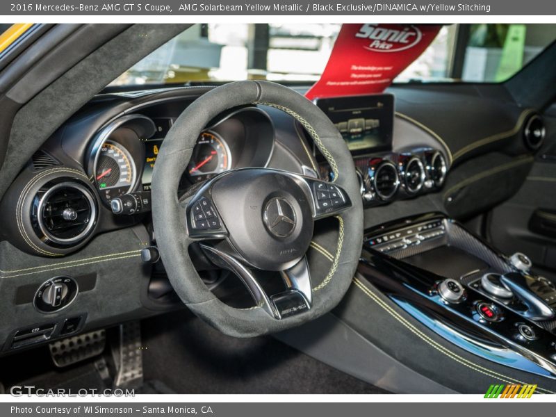 Black Exclusive/DINAMICA w/Yellow Stitching Interior - 2016 AMG GT S Coupe 