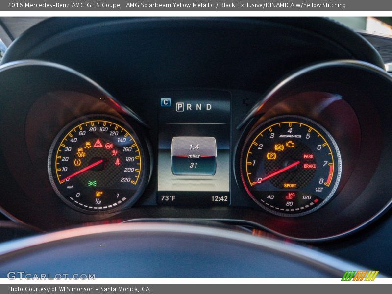  2016 AMG GT S Coupe Coupe Gauges