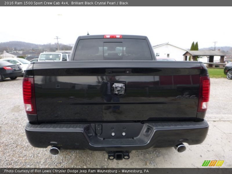 Brilliant Black Crystal Pearl / Black 2016 Ram 1500 Sport Crew Cab 4x4
