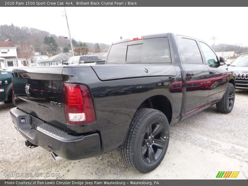 Brilliant Black Crystal Pearl / Black 2016 Ram 1500 Sport Crew Cab 4x4