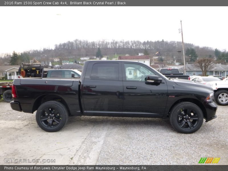 Brilliant Black Crystal Pearl / Black 2016 Ram 1500 Sport Crew Cab 4x4