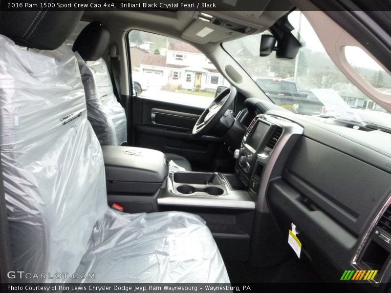 Brilliant Black Crystal Pearl / Black 2016 Ram 1500 Sport Crew Cab 4x4