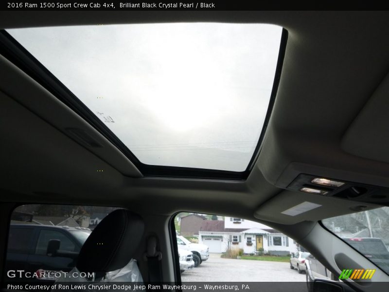 Brilliant Black Crystal Pearl / Black 2016 Ram 1500 Sport Crew Cab 4x4