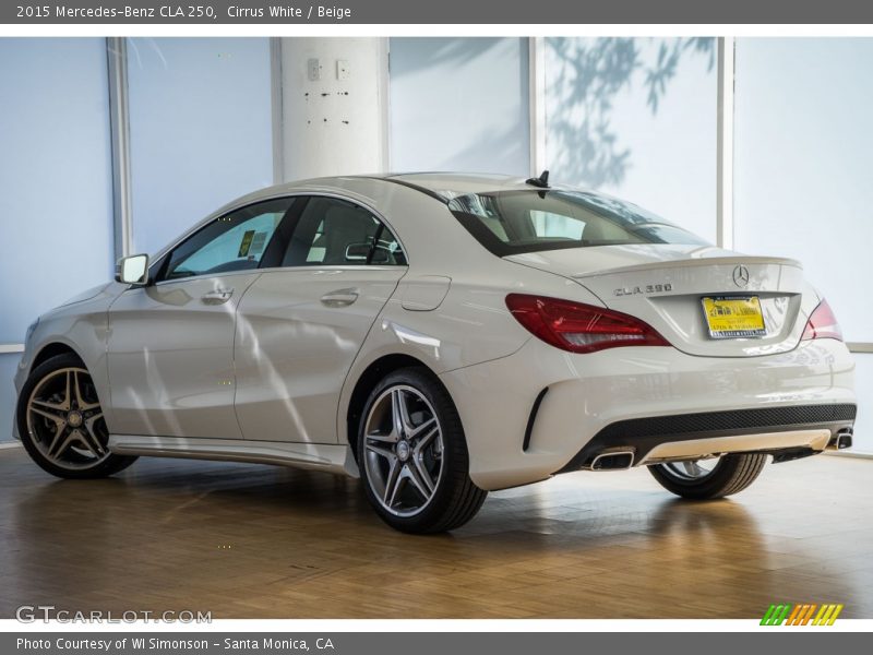 Cirrus White / Beige 2015 Mercedes-Benz CLA 250