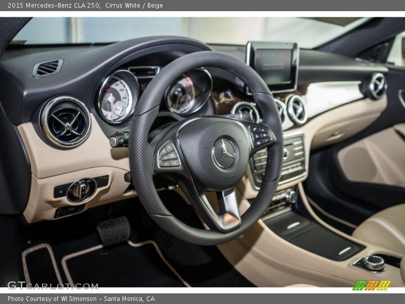 Cirrus White / Beige 2015 Mercedes-Benz CLA 250