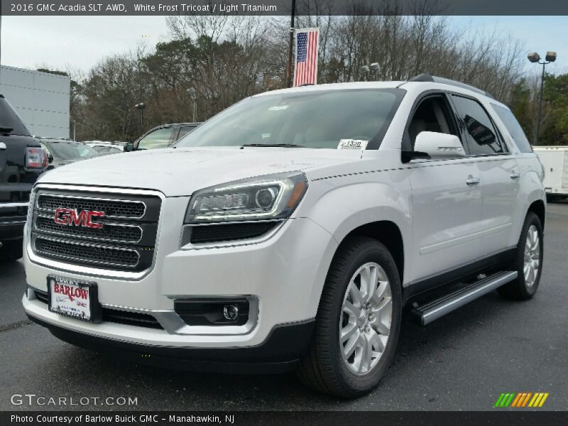 White Frost Tricoat / Light Titanium 2016 GMC Acadia SLT AWD