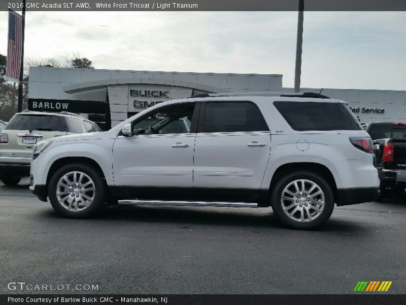 White Frost Tricoat / Light Titanium 2016 GMC Acadia SLT AWD