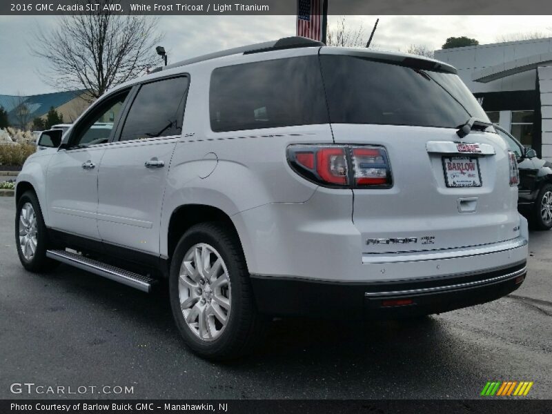 White Frost Tricoat / Light Titanium 2016 GMC Acadia SLT AWD