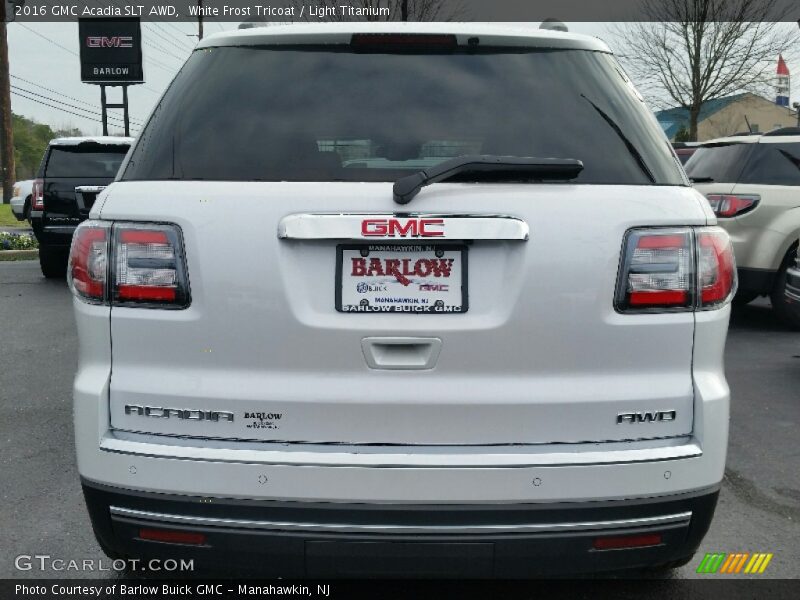 White Frost Tricoat / Light Titanium 2016 GMC Acadia SLT AWD