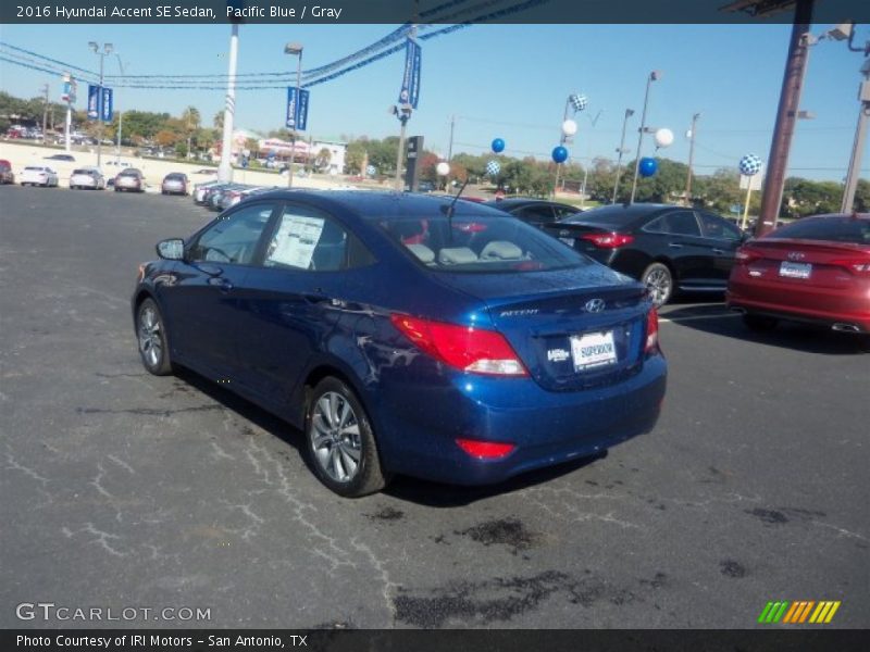 Pacific Blue / Gray 2016 Hyundai Accent SE Sedan