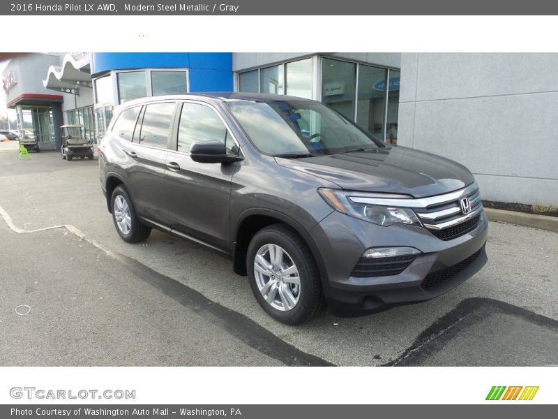 Modern Steel Metallic / Gray 2016 Honda Pilot LX AWD