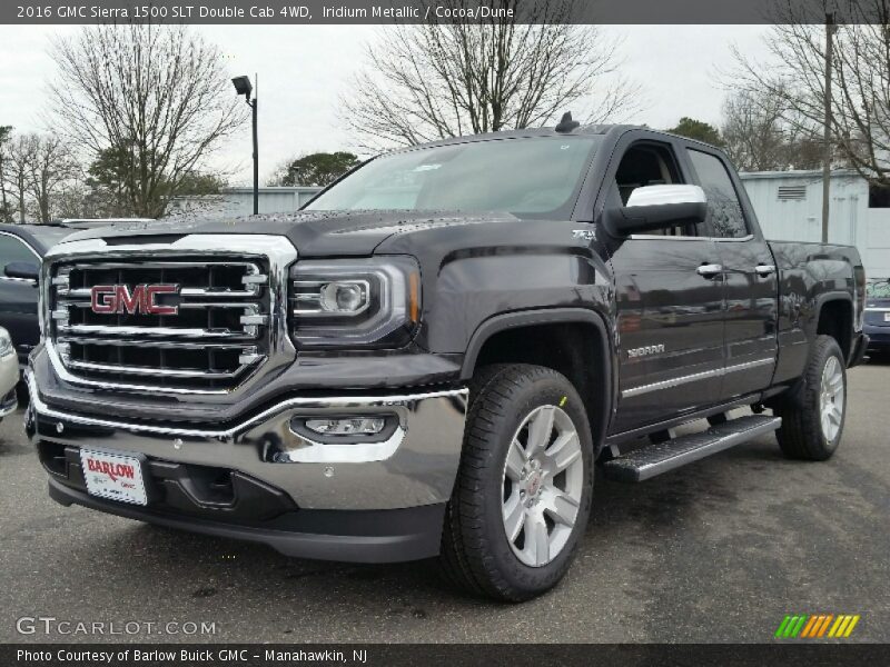 Iridium Metallic / Cocoa/Dune 2016 GMC Sierra 1500 SLT Double Cab 4WD