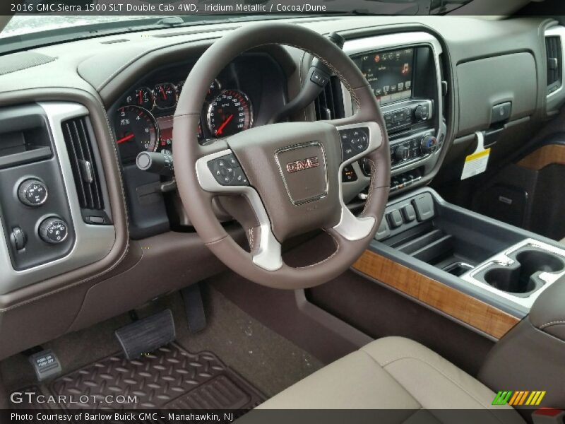 Iridium Metallic / Cocoa/Dune 2016 GMC Sierra 1500 SLT Double Cab 4WD