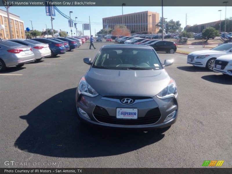Triathlon Gray / Black/Yellow 2016 Hyundai Veloster