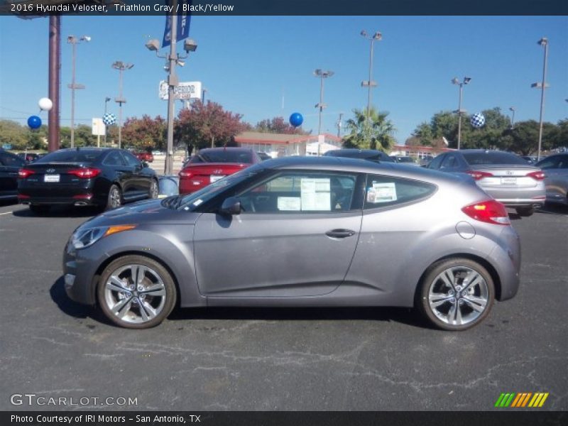 Triathlon Gray / Black/Yellow 2016 Hyundai Veloster