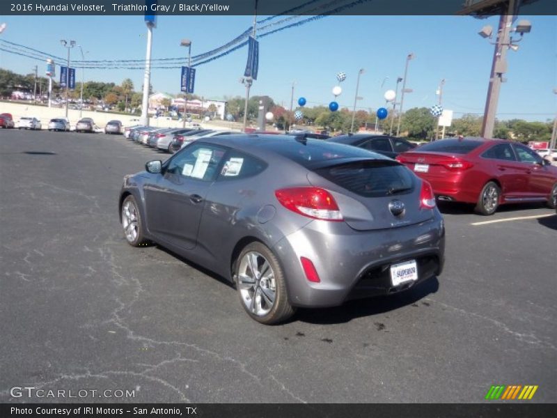 Triathlon Gray / Black/Yellow 2016 Hyundai Veloster