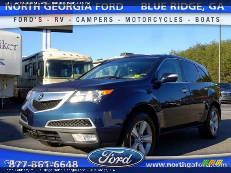 Bali Blue Pearl / Taupe 2012 Acura MDX SH-AWD
