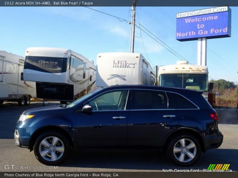 Bali Blue Pearl / Taupe 2012 Acura MDX SH-AWD