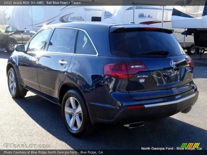 Bali Blue Pearl / Taupe 2012 Acura MDX SH-AWD