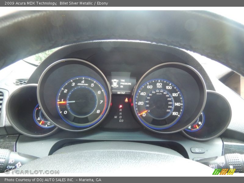 Billet Silver Metallic / Ebony 2009 Acura MDX Technology