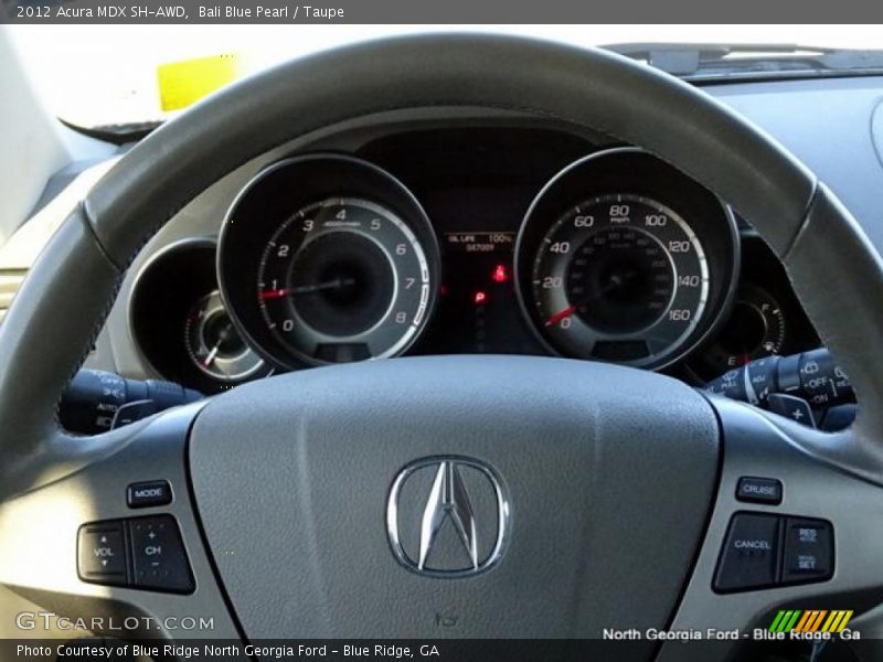 Bali Blue Pearl / Taupe 2012 Acura MDX SH-AWD