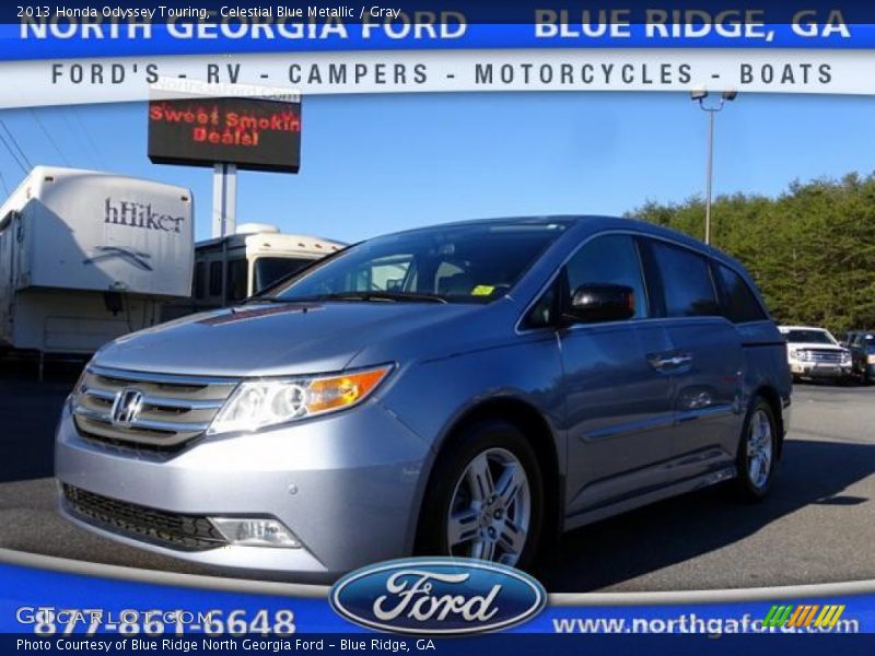 Celestial Blue Metallic / Gray 2013 Honda Odyssey Touring