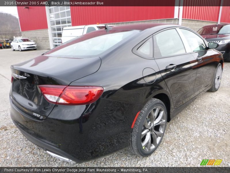 Black / Black/Ambassador Blue 2016 Chrysler 200 S AWD